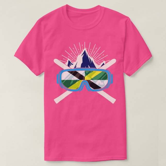 Camiseta Ski Monterey California Flag Skiier Winter S (Frente do Design)