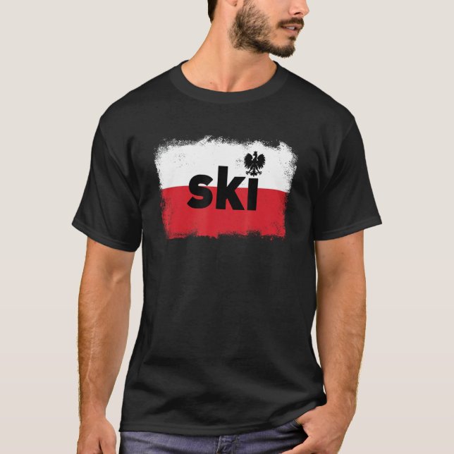 Camiseta SKI Nome do Patrimônio Polonês Ancestralidade Dyng (Frente)