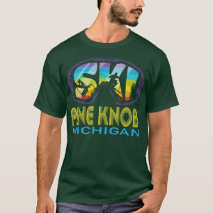 Camiseta Ski Pine Knob Michigan Esquiando Férias