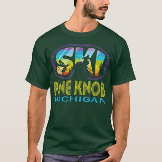 Camiseta Ski Pine Knob Michigan Esquiando Férias