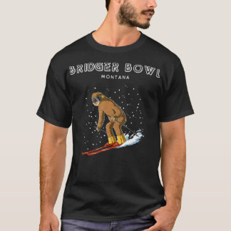 Camiseta Ski Sloth Bridger Bowl Montana Ski Gift