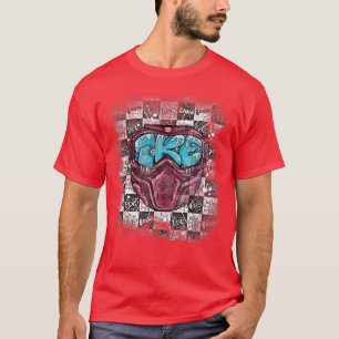 Camiseta Ski Snowboard Rainbow Goggles Skiing Mountain Ape