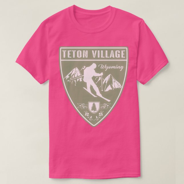 Camiseta Ski Teton Village Wyoming (Frente do Design)