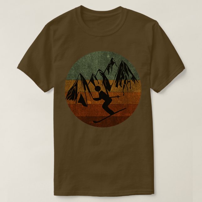Camiseta ski vintage (Frente do Design)