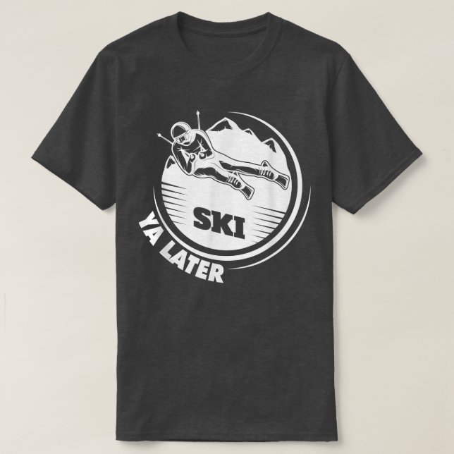Camiseta Ski Ya Posterier Winter Sports Snow Lover Skiing 6 (Frente do Design)