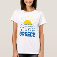 Skiathos Grécia Brilho Do Sol E Ondas Do Mar Femin