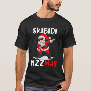 Camiseta Skibidi Rizzmas Engraçado Dab Papai Noel Natal