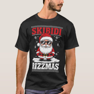 Camiseta Skibidi Rizzmas Engraçado Gen Alpha Slang Natal