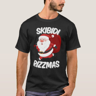 Camiseta Skibidi Rizzmas Engraçado Papai Noel Natal