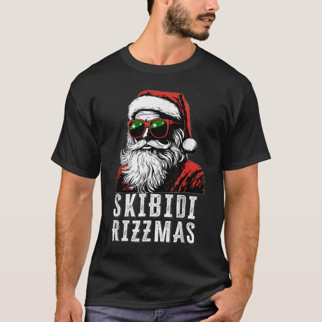 Camiseta Skibidi Rizzmas Natal Rizz Papai Noel (Frente)