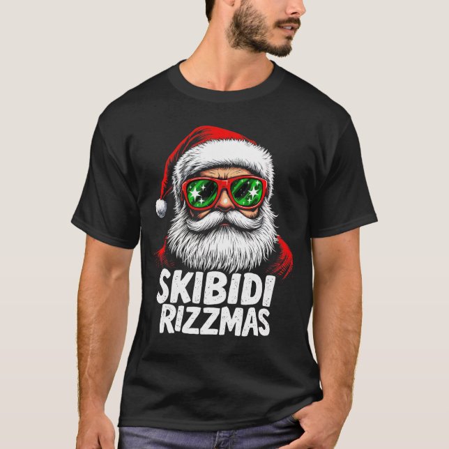 Camiseta Skibidi Rizzmas Natal Rizz Santa Claus Charismo (Frente)