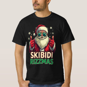 Camiseta Skibidi Rizzmas Natal Santa Claus Charismas