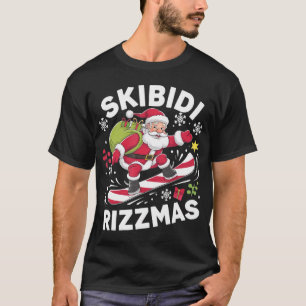 Camiseta Skibidi Rizzmas Santa Clause Conselho de Patinação