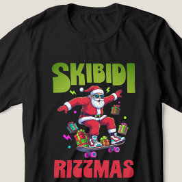 Camiseta Skibidi Rizzmas Santa on his Skate
