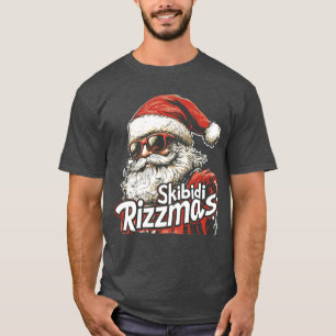 Camiseta Skibidi Rizzmass Engraçado Papai Noel Rizz