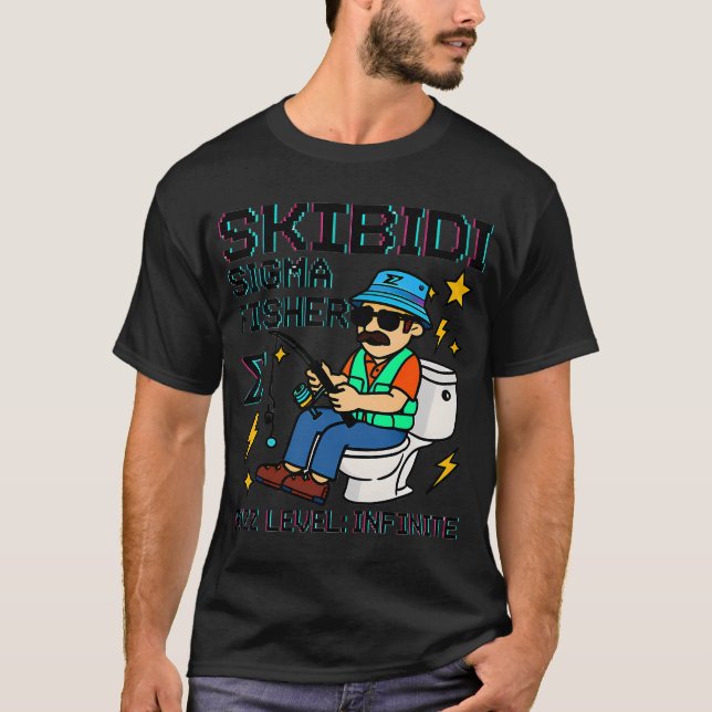 Camiseta Skibidi Sigma Fisher no Trono (Frente)