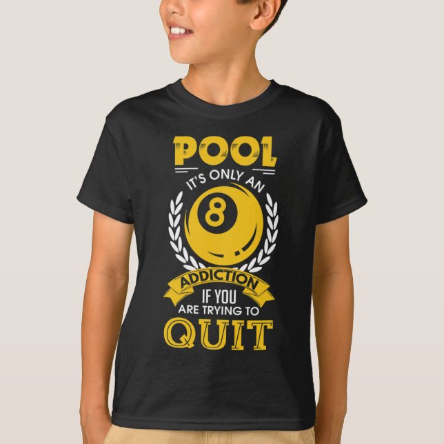 Camiseta Skiddle Cricket Tee's Pool Addiction Pool Player  (Frente)