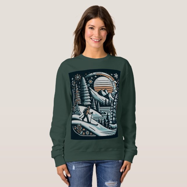 Camiseta Skier e Winter (Frente Completa)