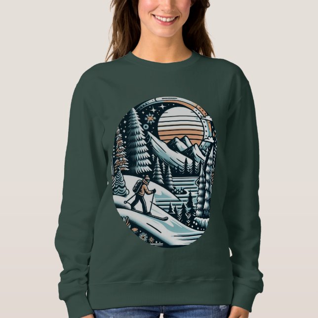 Camiseta Skier e Winter (Frente)