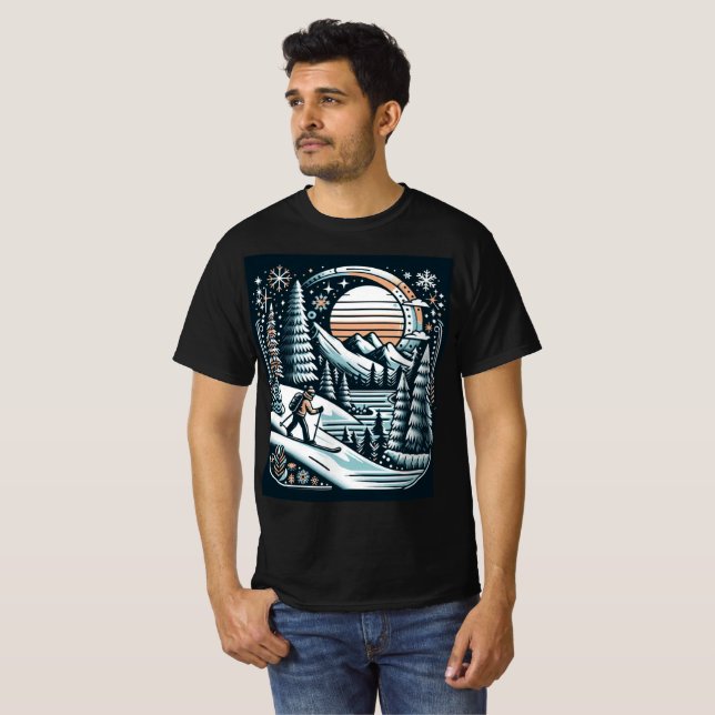 Camiseta Skier e Winter (Frente Completa)