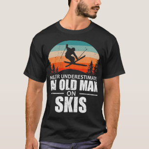 Camiseta Skier Nunca Subestima Um Velho Em Skis