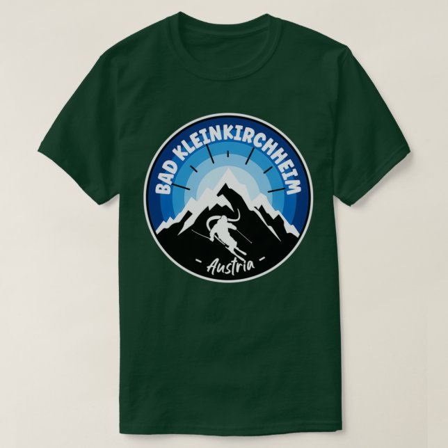 Camiseta Skiing Bad Kleinkirchheim Austria Blue (Frente do Design)