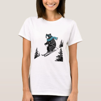 Camiseta Skiing Bear, Funny Wintersports, Dad Ski Slope, Fu