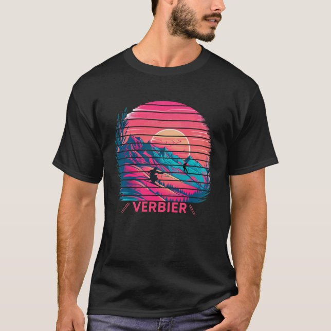 Camiseta Skiing e Apres Ski Winter Sports Verbier Switze (Frente)