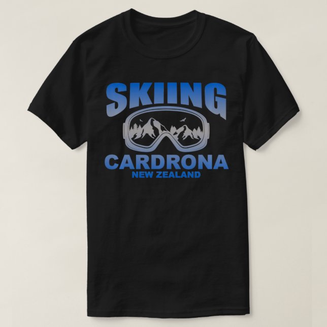 Camiseta Skiing Goggles drona Nova Zelândia (Frente do Design)