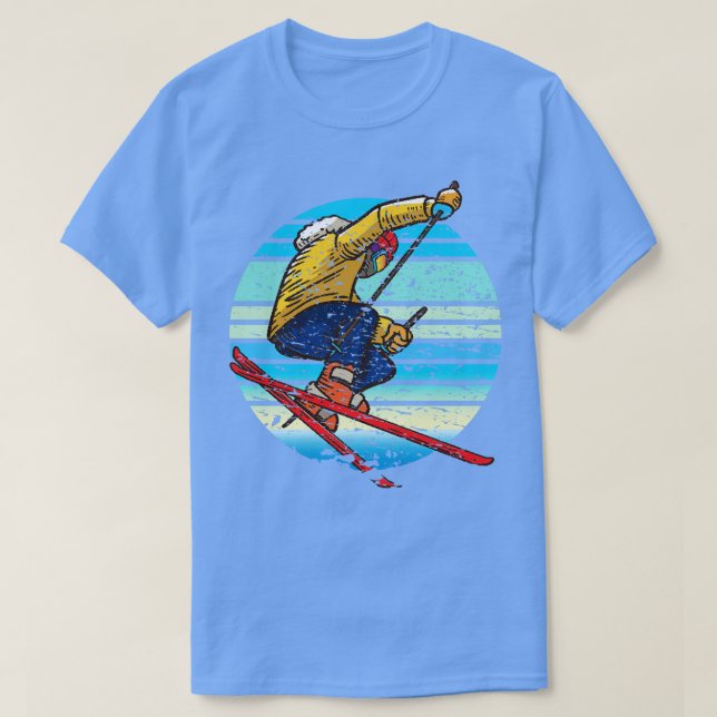 Camiseta Skiing Retro (Frente do Design)
