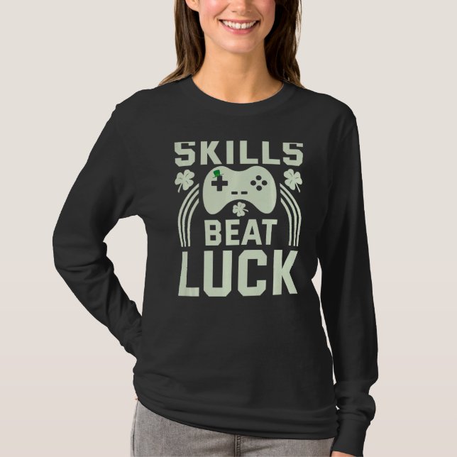Camiseta Skill Beks Lucks Jogo Jogo Jogo Jovens Sortudos St (Frente)