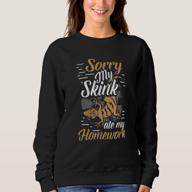 Camiseta Skink Ate My Homework Reptile Owner Pet Lizard Lov (Frente)