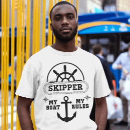 Camiseta Skipper My Boat My Rules Awincrível Pescador Gift