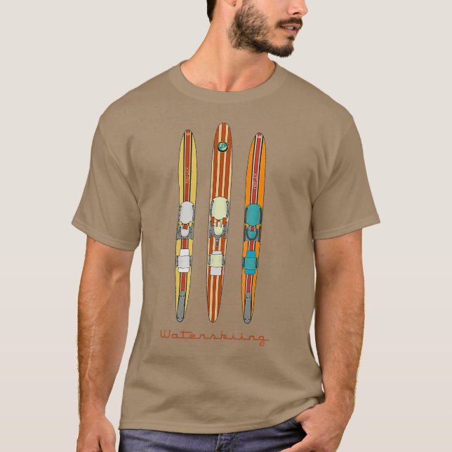 Camiseta Skis Clássico Vintage Water Skis (Frente)