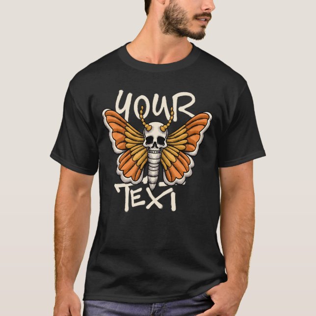 Camiseta Skull And Butterfly streetwear  (Frente)