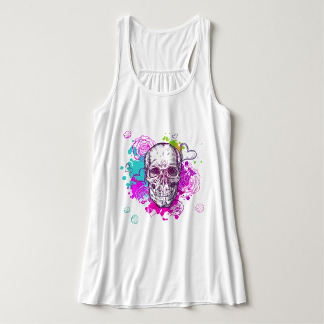 Camiseta Skull and Roses (Frente do Design)