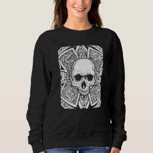 Camiseta Skull Aztec Calendar Dia De Los Muertos Mexicano D