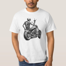 Camiseta "Skull-Biker" auf Motorrad