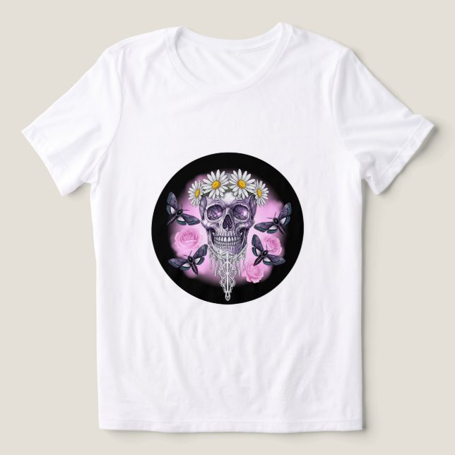 Camiseta Skull Daisy Queen 💀 🌼 (Design frontal)