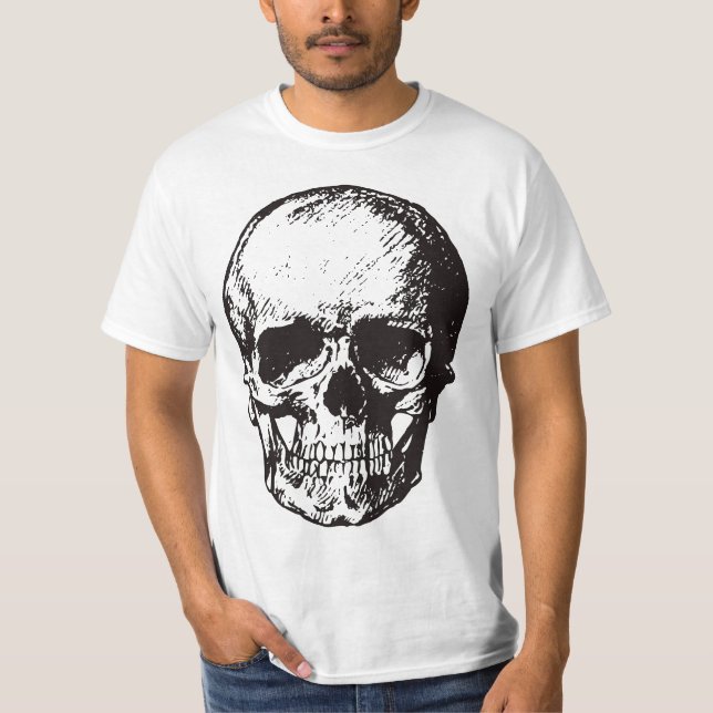 Camiseta Skull Fantasy Art Rock Punk Heavy Metal (Frente)
