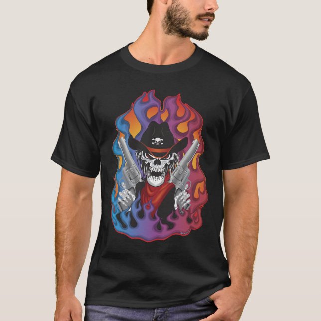 Camiseta Skull fora da lei (Frente)