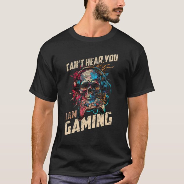 Camiseta Skull Gaming I Paused My Game to Be Here Great for (Frente)