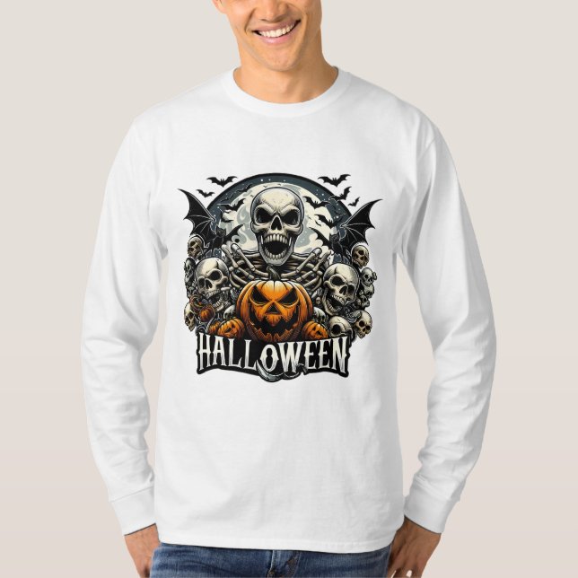 Camiseta Skull Horde Halloween Pumpkin (Frente)