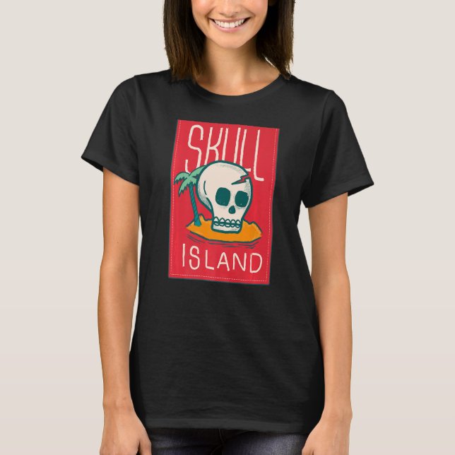 Camiseta Skull Island Hawaii Beach Palm Tree Tropical Sumo (Frente)
