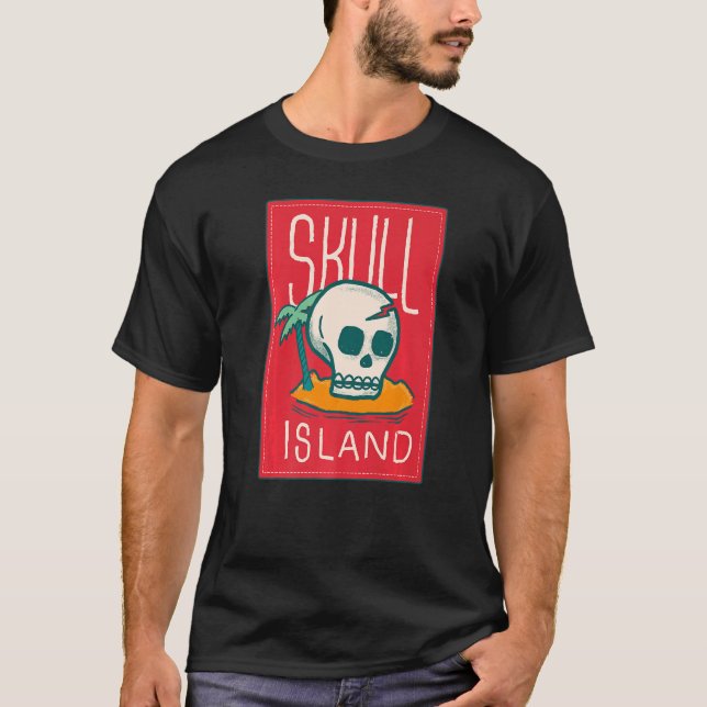 Camiseta Skull Island Hawaii Beach Palm Tree Tropical Sumo (Frente)