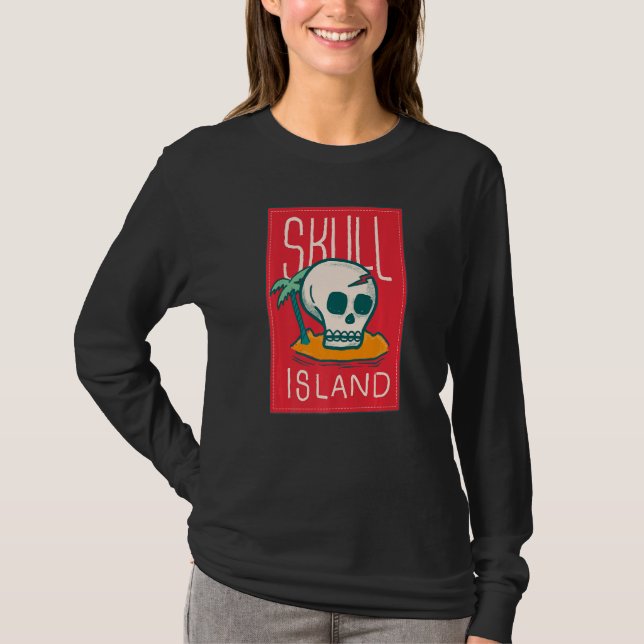 Camiseta Skull Island Hawaii Beach Palm Tree Tropical Sumo (Frente)