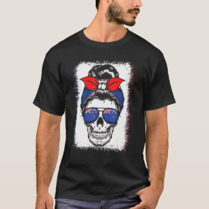 Camiseta Skull Messy Bandana Nova Zelândia Tee Girl 2022