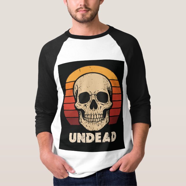 Camiseta Skull Morta do Halloween (Frente)