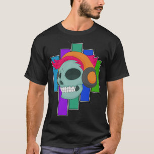 Camiseta Skull Musical Headphone Music