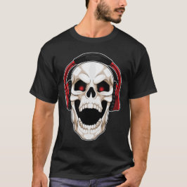 Camiseta Skull Musical Headphone Music